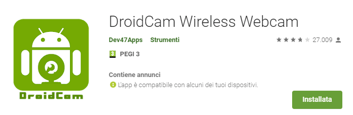 Amicobit Computer Montecatini - Smartphone per webcam