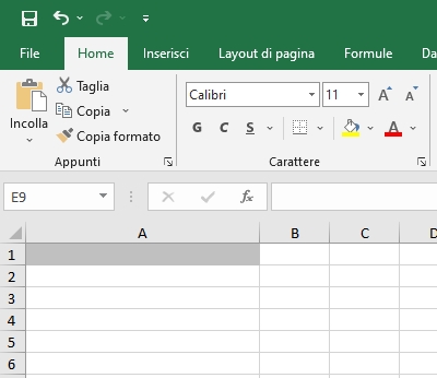 Amicobit - Excel in pillole - menu file