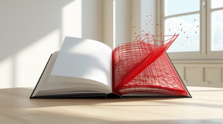 Un libro aperto che si trasforma in un modello digitale wireframe, i consigli di AmicoBIT per capire l'intelligenza artificiale